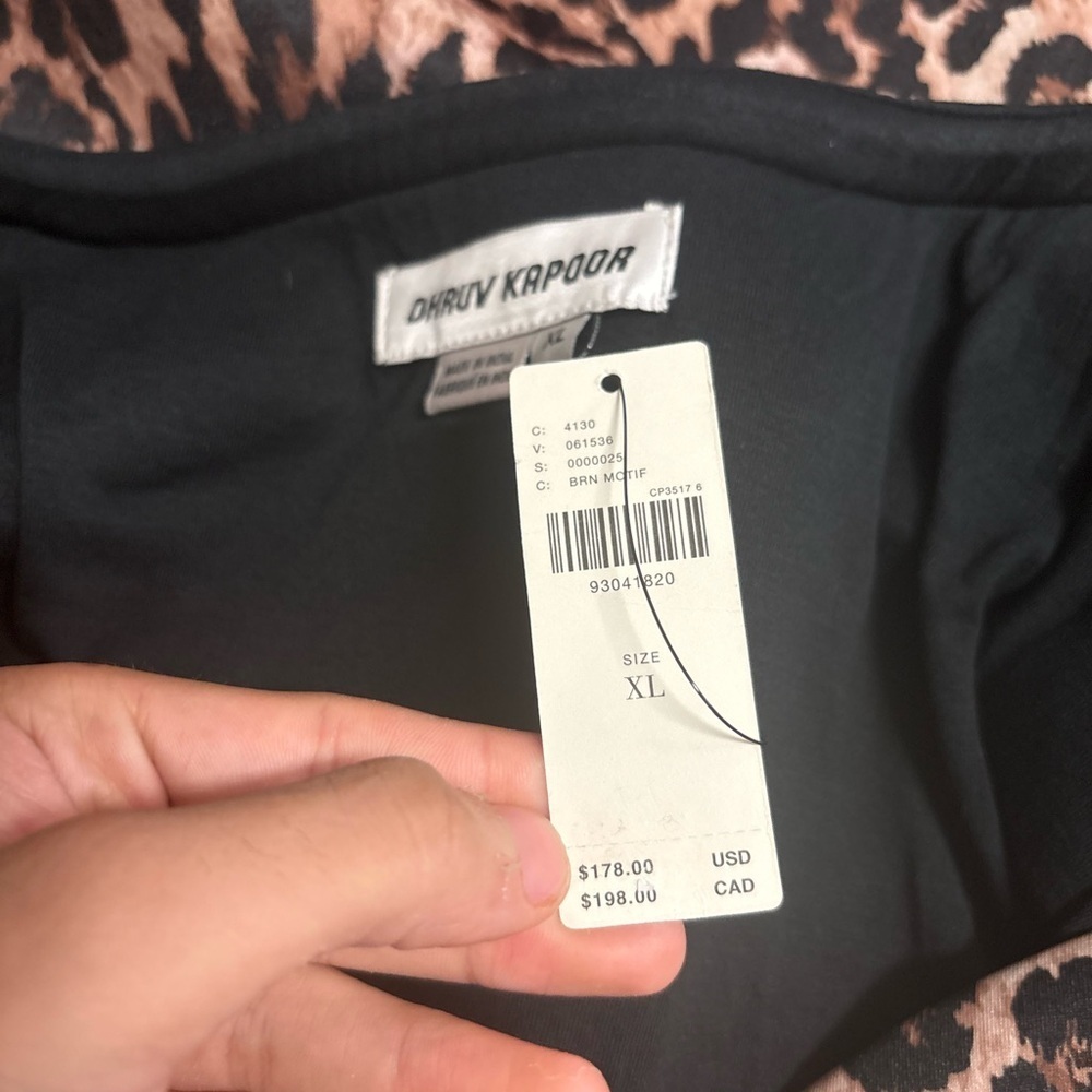 Anthropologie Leopard Print Mini Dress in Brown and Black - Picture 3 of 14
